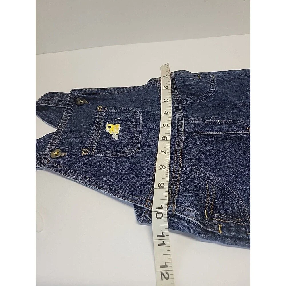 Carter's Blue Denim Embroidered Bib Overalls - Size‎ 18 months